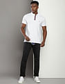 Tommy Hilfiger Striped Placket Solid Polo Shirt