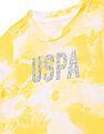 U.S. Polo Assn. Kids Girls Crew Neck Tie And Dye Print T-Shirt