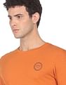 Flying Machine Long Sleeve Cotton Heathered T-Shirt