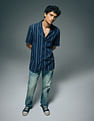 Flying Machine Vertical Striped Original Cuban Shirt