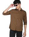 Flying Machine Cotton Geometric Print Shirt