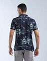 Flying Machine Floral Printed Color Of Home Polo Shirt