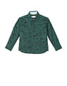 U.S. Polo Assn. Kids Boys Spread Collar Brand Print Shirt