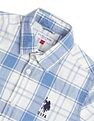U.S. Polo Assn. Kids Boys Tartan Checked Regular Fit Shirt