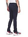 Tommy Hilfiger Men Navy Mid Rise Bleeker Slim Fit Casual Knit Pants