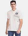 U.S. Polo Assn. Denim Co. White Printed Pique Polo Shirt