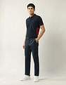 Arrow Sport Regular Fit Solid Mid Rise Trousers