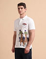 U.S. Polo Assn. Denim Co. Brand Printed Pure Cotton Polo Shirt