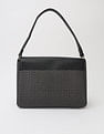 Tommy Hilfiger Logo Black Pvc Hand Bag