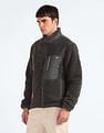 Flying Machine Colour Block Sherpa Jacket