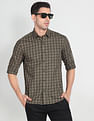 Arrow Sports Cutaway Collar Tartan Check Shirt