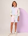 U.S. Polo Assn. Kids Girls Vertical Striped Shorts