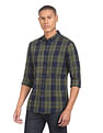 Flying Machine Button-Down Collar Plaid Check Shirt