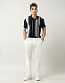 Arrow Sport Vertical Striped Regular Fit Polo Shirt