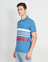 Arrow Sports Horizontal Stripe Cotton Polo Shirt