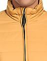 Aeropostale Men Gold Long Sleeve High Neck Jacket