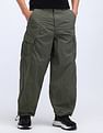 Flying Machine Loose Fit Solid Cargo Trousers
