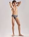 Calvin Klein Underwear Mid Rise Solid Grey Briefs