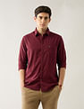 Arrow Sport Textured Pure Cotton Slim Fit Shirt