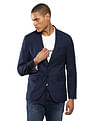 Tommy Hilfiger Men Navy Hopscotch Dobby Textured Formal Blazer