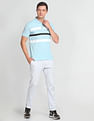 Arrow Sports Horizontal Stripe Cotton Polo Shirt