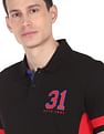 AD by Arvind Cotton Colour Block Polo Shirt