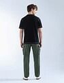 Flying Machine Mid Rise Relaxed Tapered Fit Trousers