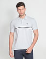 Arrow Sports Engineered Stripe Cotton Polo Shirt