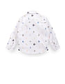 U.S. Polo Assn. Kids Boys Typography Print Dobby Cotton Shirt