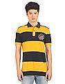 U.S. Polo Assn. Denim Co. Chambray Collar Striped Polo Shirt