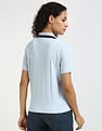 Tommy Hilfiger Self-Design Regular-Fit Cotton Polo T-Shirt