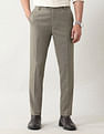 Arrow Slim Fit Solid Trousers