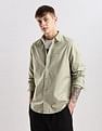 Calvin Klein Jeans Mens Green Solid Shirt