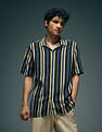 Flying Machine Vertical Striped Original Cuban Shirt
