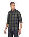 Flying Machine Button-Down Collar Plaid Check Shirt