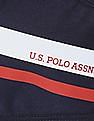 U.S. Polo Assn. Unisex Adults Navy Triple Layer Washable Anti Bacterial Striped Face Masks - Pack Of 3