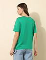 U.S. Polo Assn. Women Boxy Fit Brand Printed T-Shirt