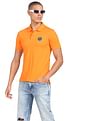 Flying Machine Printed Collar Applique Logo Polo Shirt