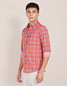 U.S. Polo Assn. Spread Collar Cotton Check Casual Shirt