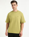 Calvin Klein Jeans Mens Yellow Oversized Fit T-Shirts
