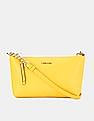 Calvin Klein Women Yellow Chain Trimmed Strap Sling Bag