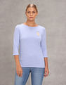U.S. Polo Assn. Women Boat Neck Solid Knit T-Shirt