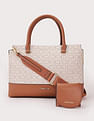 Calvin Klein Logo Beige Pu Handbag