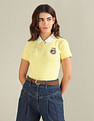 U.S. Polo Assn. Women Contrast Collar Crest Polo Shirt