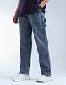 Flying Machine Cobain Loose Fit Whiskered Jeans