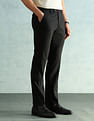 Arrow Solid Slim Fit Formal Trousers