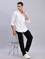 Tommy Hilfiger Striped Regular Fit Plain Woven Shirt