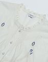 U.S. Polo Assn. Women Embroidered Pin Tucked Poplin Top