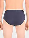 Calvin Klein Underwear Men Blue Elasticized Waist Solid Hip Briefs