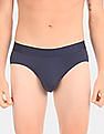 Calvin Klein Underwear Men Blue Elasticized Waist Solid Hip Briefs